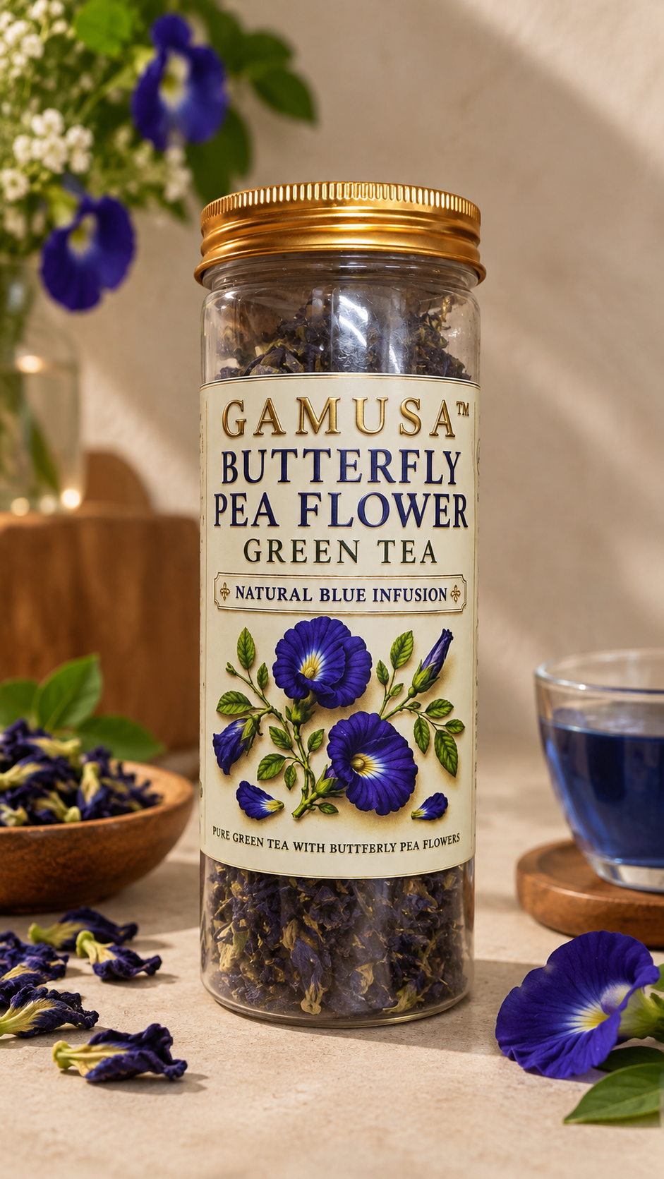 Gamusa Butterfly Pea Flower Green Tea