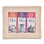 Golden Tips Pack of Assam, Nilgiri, and Darjeeling Tea in Handcrafted Jute Box