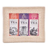 Golden Tips Pack of Assam, Nilgiri, and Darjeeling Tea in Handcrafted Jute Box
