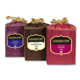 Golden Tips 3-in-1 Indian Tea Trio Black Tea - Darjeeling, Assam & Nilgiri in Royal Brocade Cloth Bag