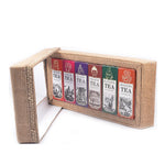 Golden Tips Handcrafted Jute Box Tea Gift Set with Darjeeling, Assam, Nilgiri, Sikkim, Kangra and Dooars Tea