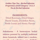 Golden Tips Ashtakarma Rosemary Herbal Infusion with Rosemary & Ginger for Deep Aromatic Revival Notes