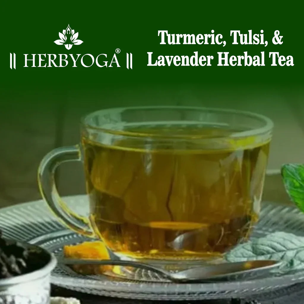 Golden Tips Herbyoga Turmeric,Tulsi, and Lavender Herbal Tea