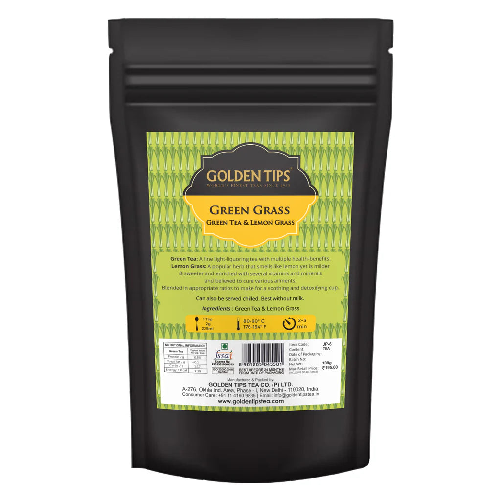 Golden Tips Lemongrass Green Tea Pack