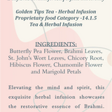 Golden Tips Nirvana Elixir Herbal Infusion – Botanical Harmony with Butterfly Pea & Brahmi
