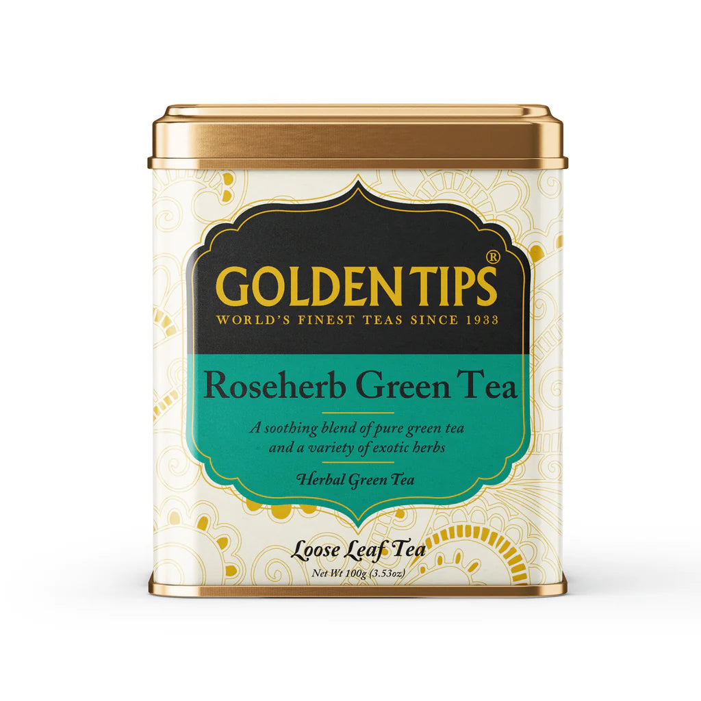 Golden Tips Roseherb Green Tea Box