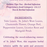 Golden Tips Spiritual Harmony Herbal Infusion with Orange Peel & Peppermint for Zingy Cooling Refreshment