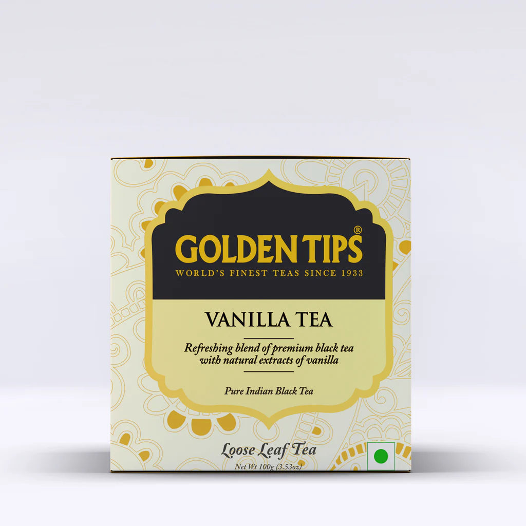 Golden Tips Vanilla Flavoured Loose Leaf Tea Box