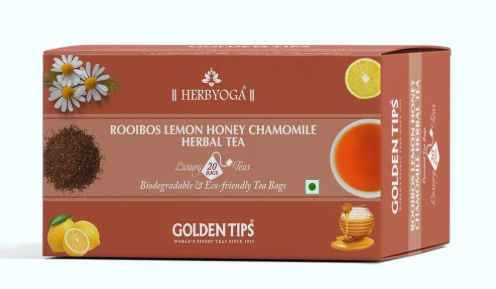 Golden Tips Herbyoga Rooibos Lemon Honey Chamomile Herbal Infusion in ...