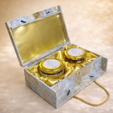 Gopaldhara Darjeeling Premium Tea Gift Box – First Flush & Second Flush in Marble-Texture Box