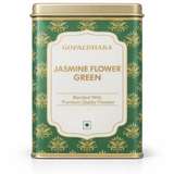 Gopaldhara Jasmine Flower Green Tea – Premium Darjeeling Tea in Square Can