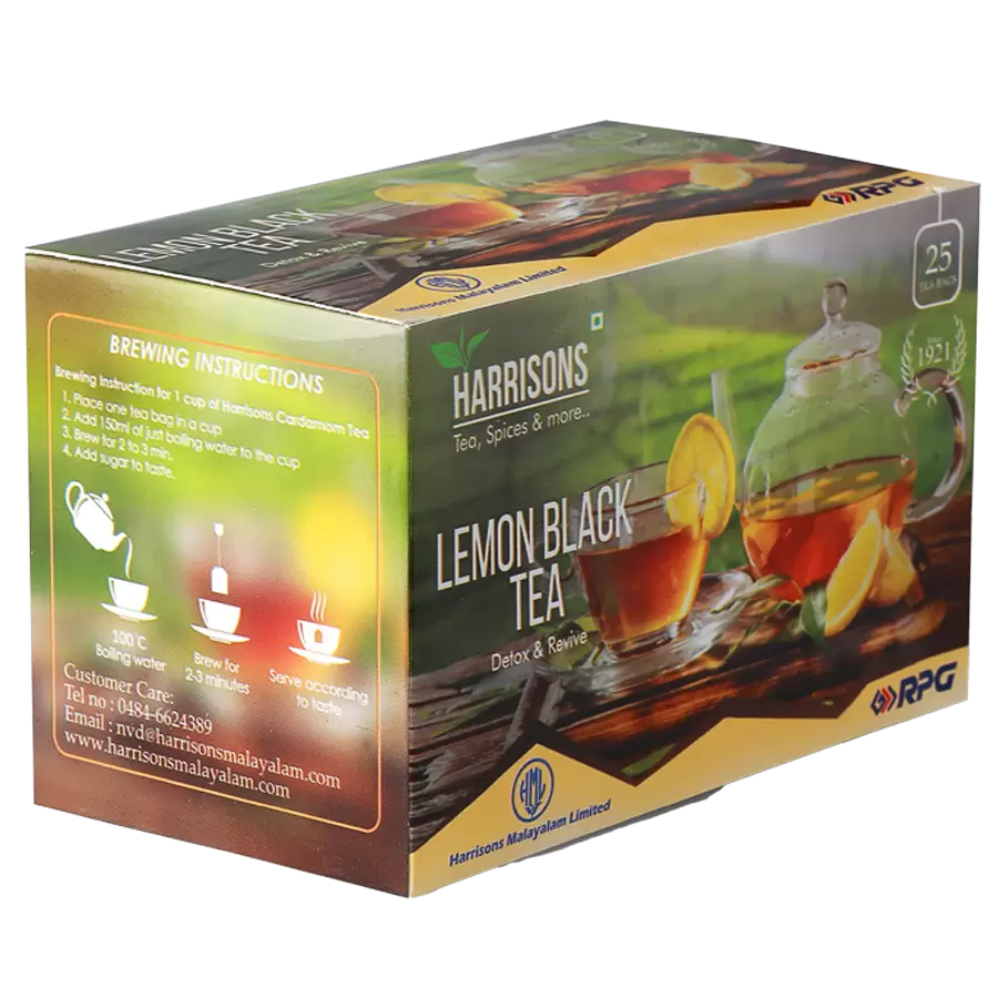 Harrisons Malayalam Lemon Black Tea Box