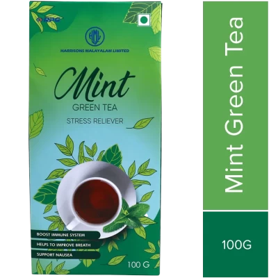 Harrisons Malayalam Mint Green Tea Box