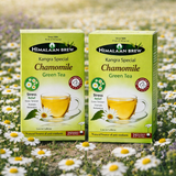 Himalayan Brew Kangra Special Chamomile Green Tea for Stress Relief and Relaxation – Metal Free Tea Bags – Pack of 2