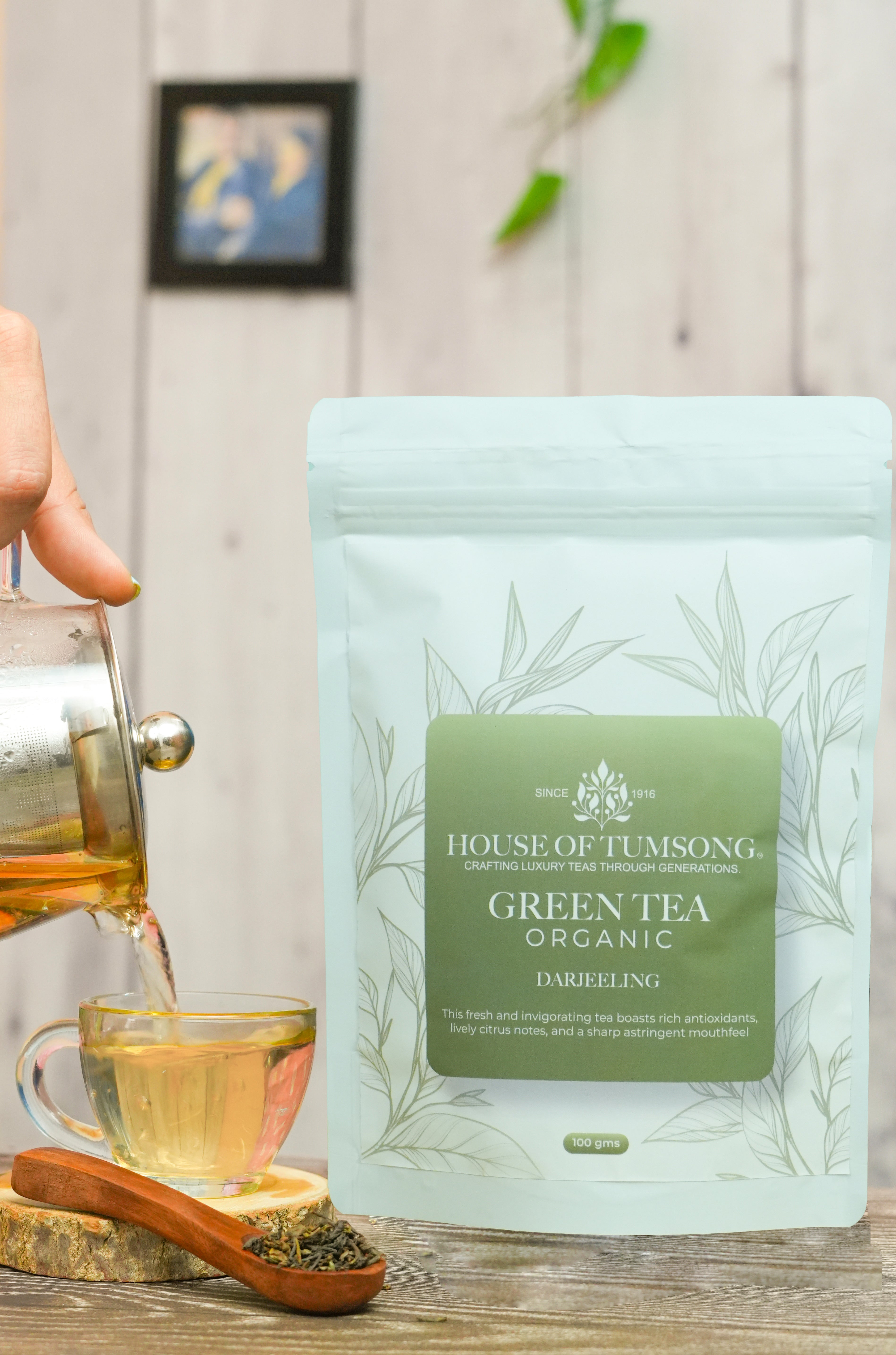 House of Tumsong Darjeeling Organic Green Tea Pack of 100g