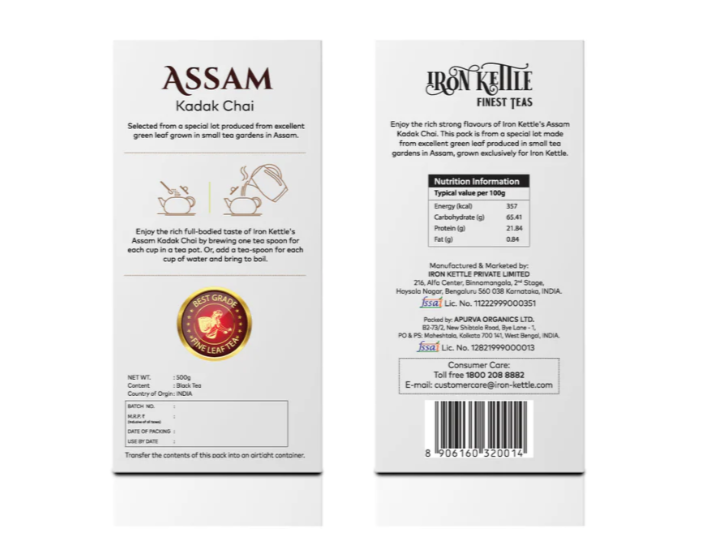 Iron Kettle Assam Kadak Chai Packaging