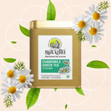 Iron Kettle Chamomile Green Tea Canister with 25 Tea Bags