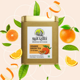 Iron Kettle Orange Green Tea Canister with 25 Teabags