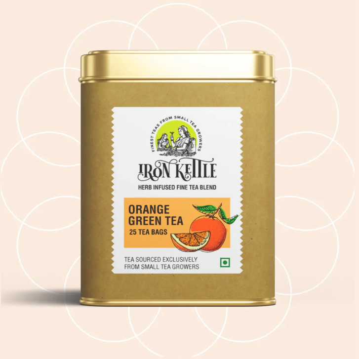 Iron Kettle Orange Green Tea Teabags