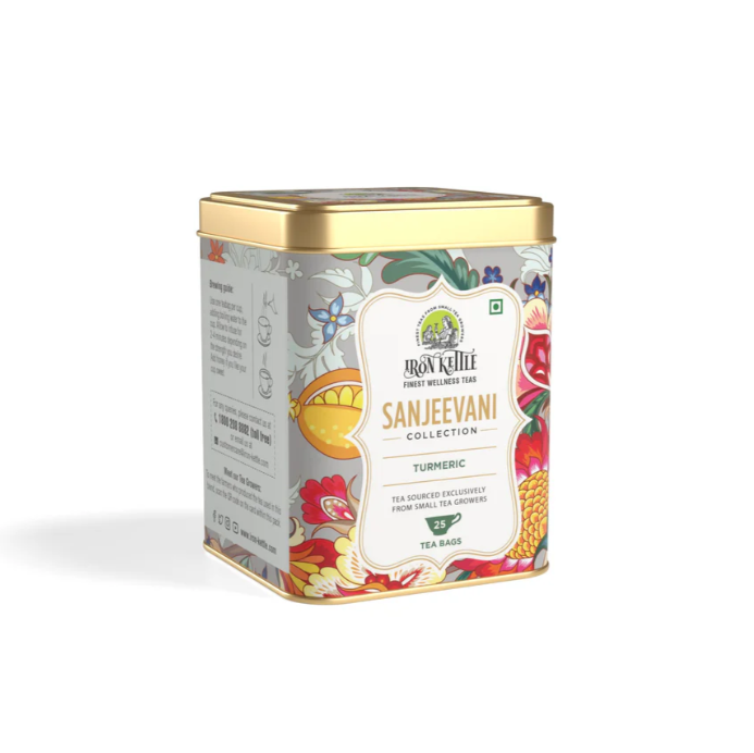 Iron Kettle Sanjeevani Turmeric Green Tea Canister