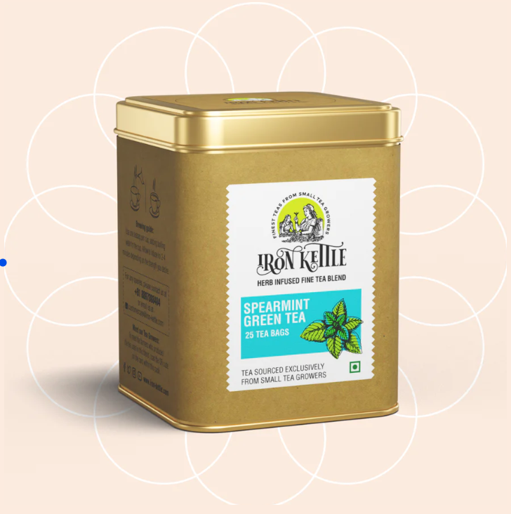Iron Kettle Spearmint Green Tea Bags
