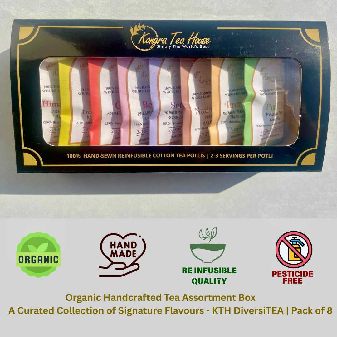 Kangra Tea House DiversiTEA Organic Handcrafted Tea Assortment Box