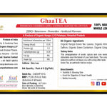 Kangra Tea House GhaaTEA Packaging with Nutritional Information, Ingredients and Benefits