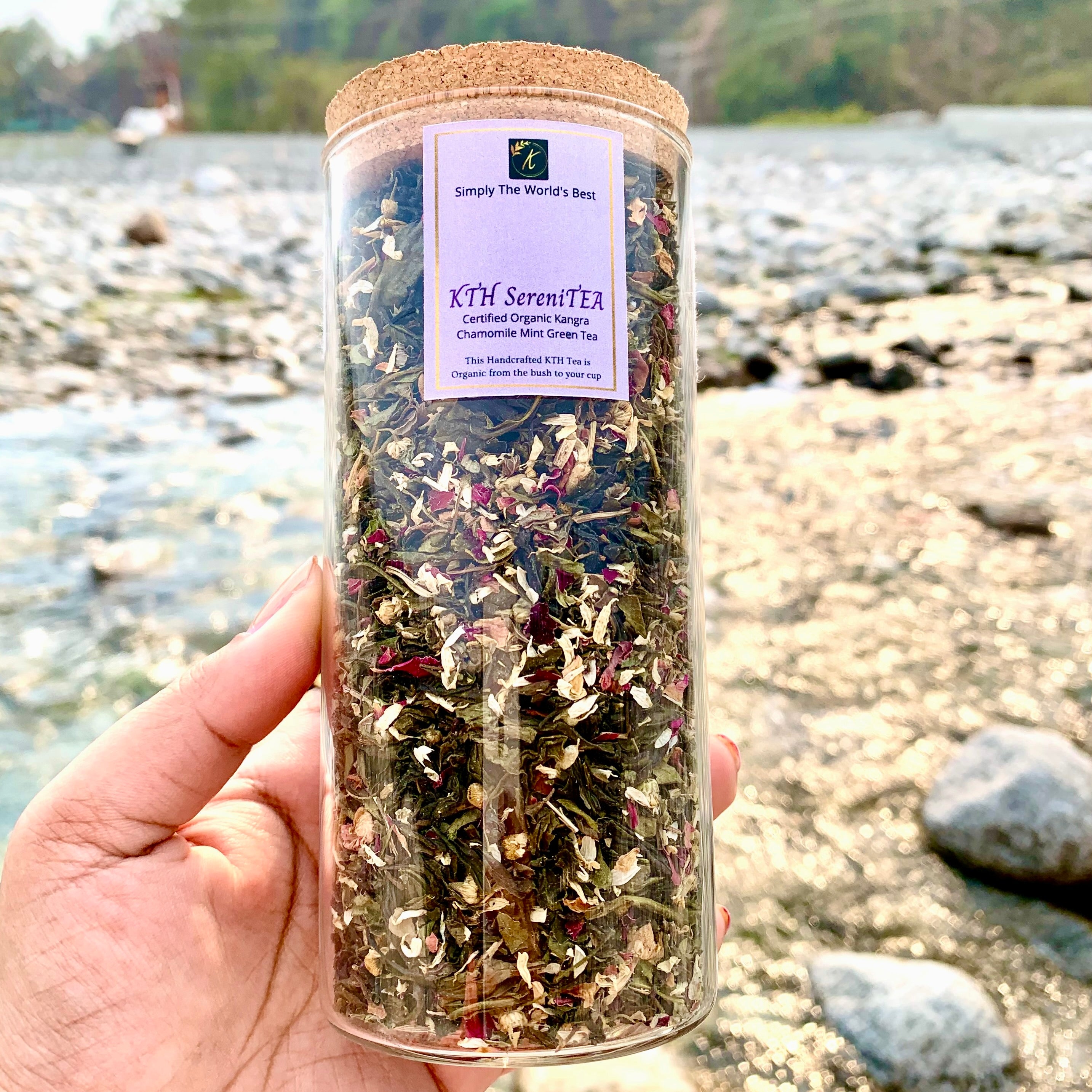 Kangra Tea House SereniTEA Container of Dried Herbs