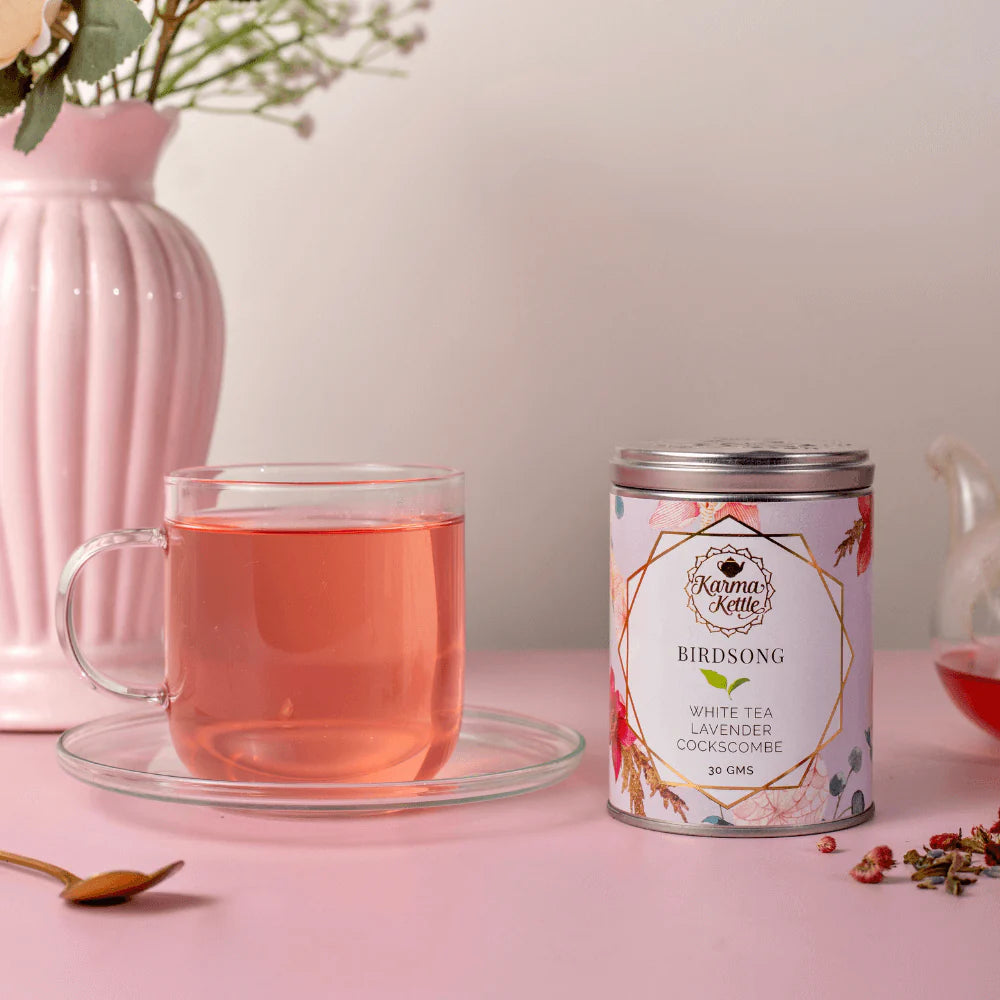 Karma Kettle Birdsong Silver Tips White Tea with Lavender and Cockscomb