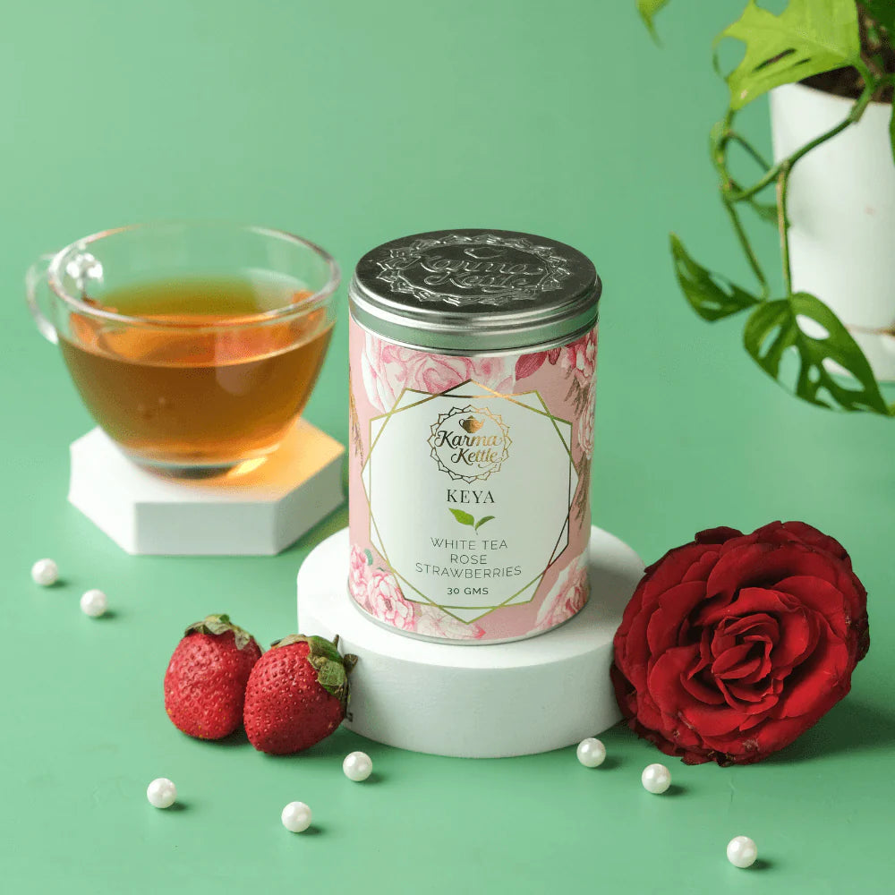 Karma Kettle Keya Silver Tips White Tea with Rose, Strawberries and Fennel