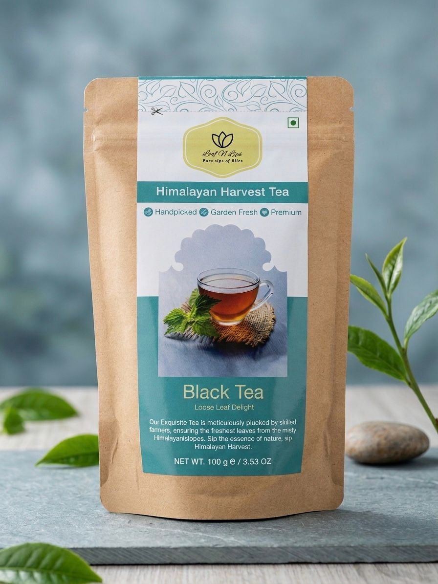LEAF N LIPS Himalayan Harvest Black Tea Loose Leaf Delight Tea Pack