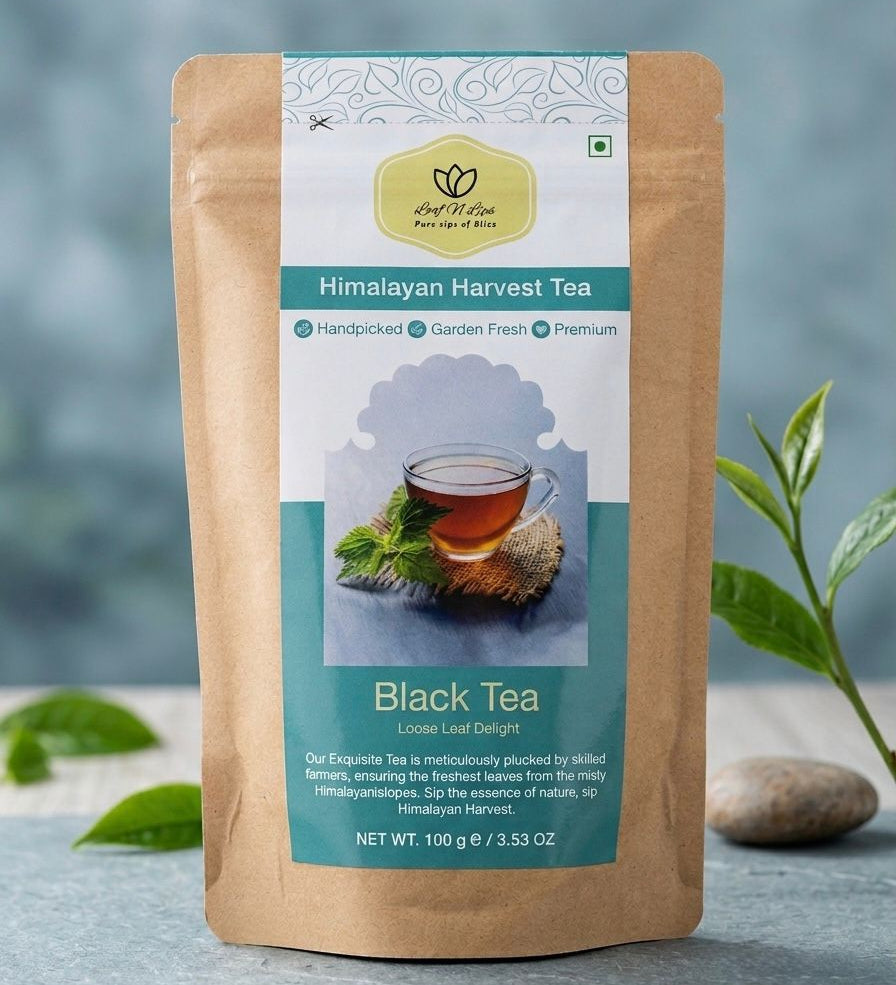 LEAF N LIPS Himalayan Harvest Black Tea Loose Leaf Delight Tea Pack