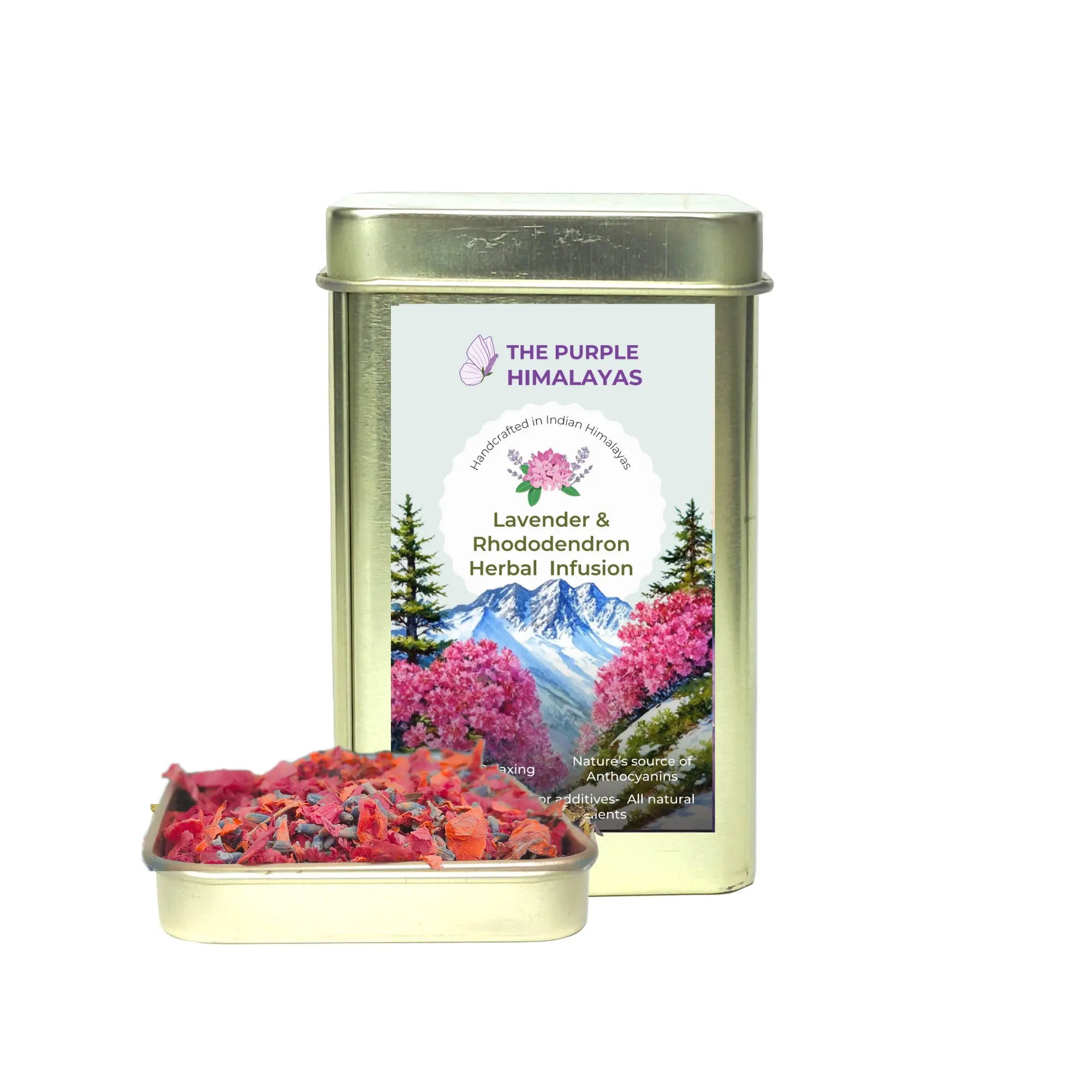 Lavender & Rhododendron Herbal Infusion Tea Tin