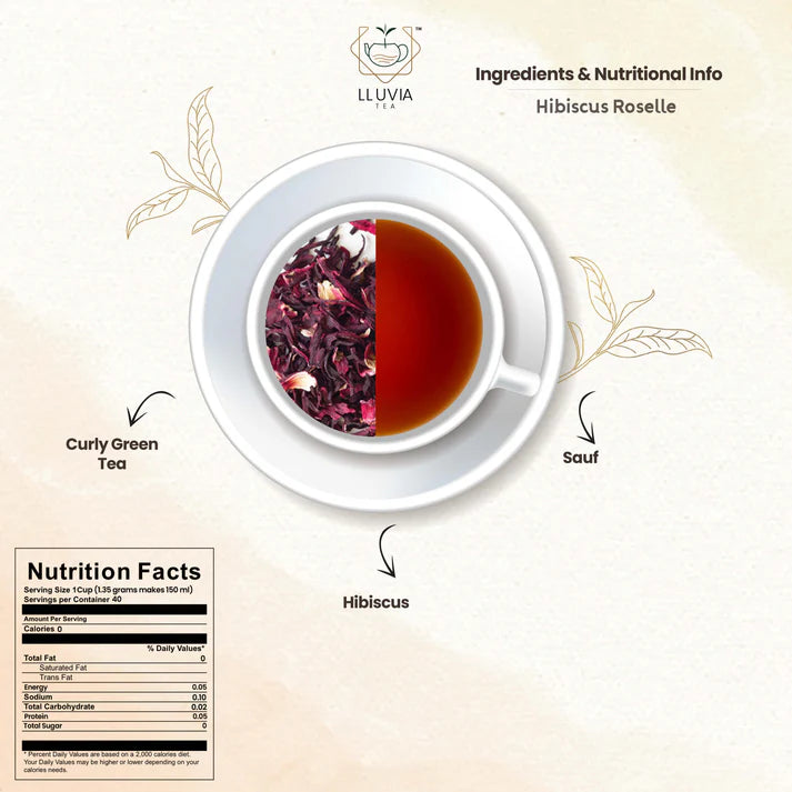 Lluvia Hibiscus Roselle with Green Tea and Fennel Seeds
