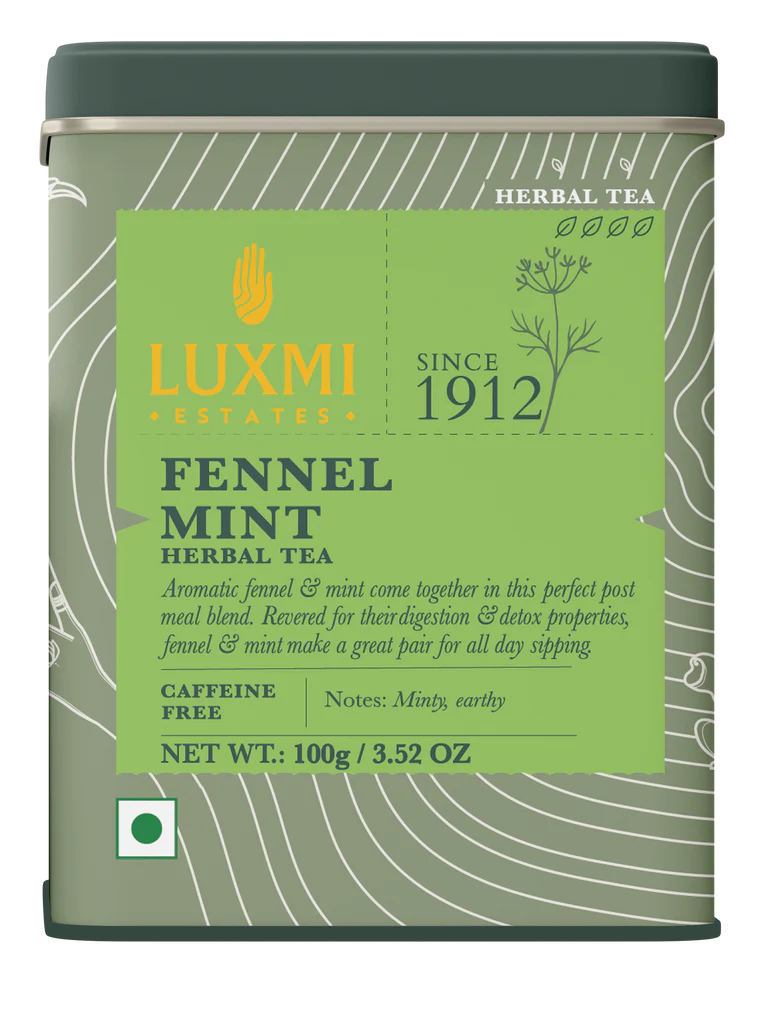 Luxmi Estates Organic Fennel Mint Tea Pack