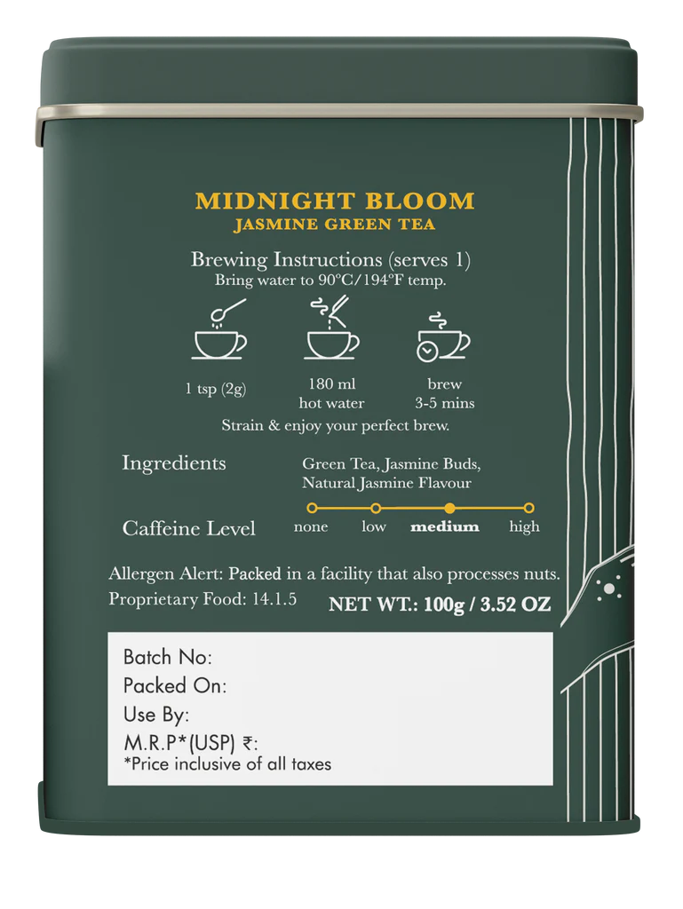 Luxmi Estates Organic Midnight Bloom Jasmine Darjeeling Green Tea