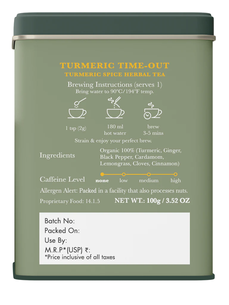 Luxmi Organic Turmeric Time-Out Spice Herbal Tea