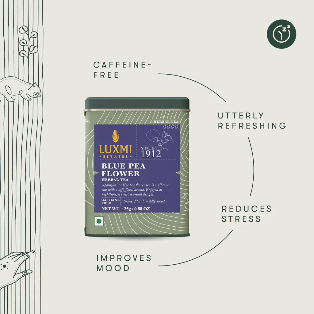 Luxmi Tea Blue Pea Flower Herbal Infusion
