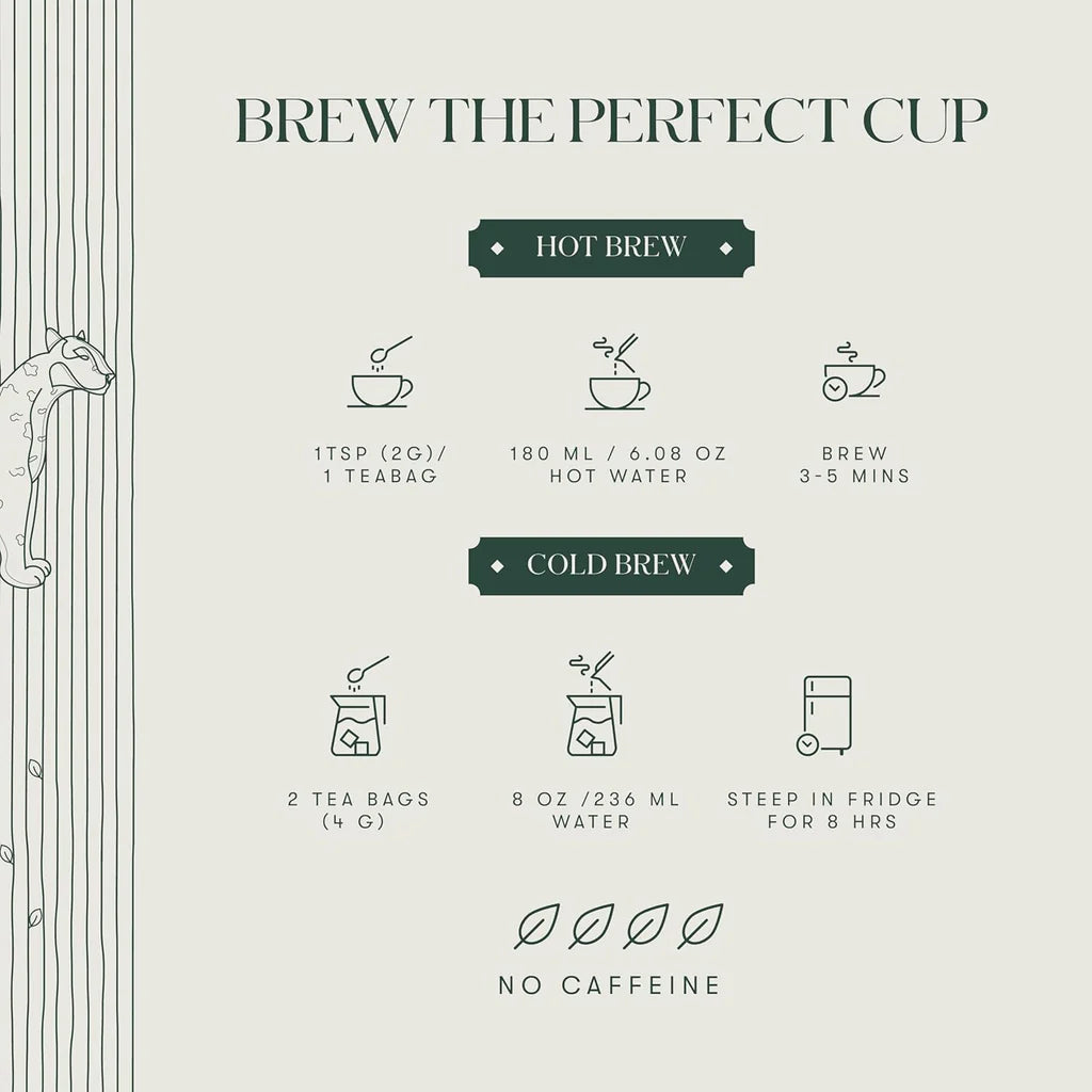 Luxmi Tea Brewing Instructions for Hot and Cold Brew Tea
