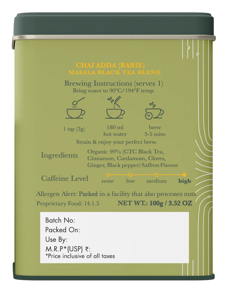 Luxmi Tea Chai Adda Barie Masala Black Tea Blends