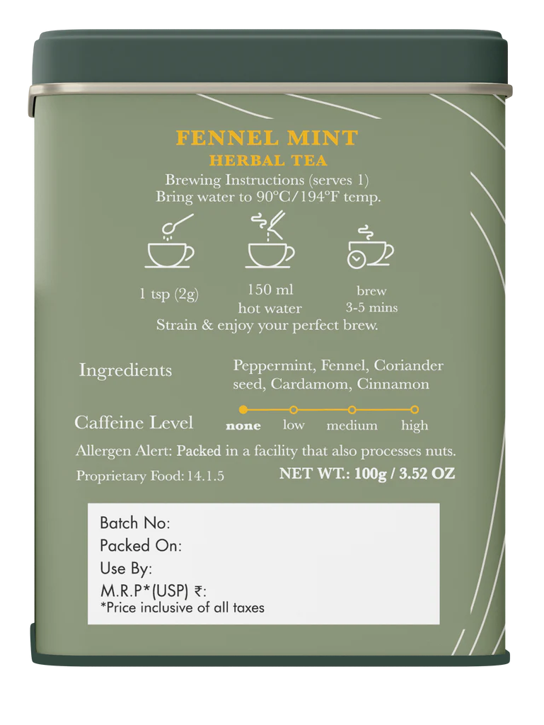Luxmi Tea Fennel Mint Tea Box