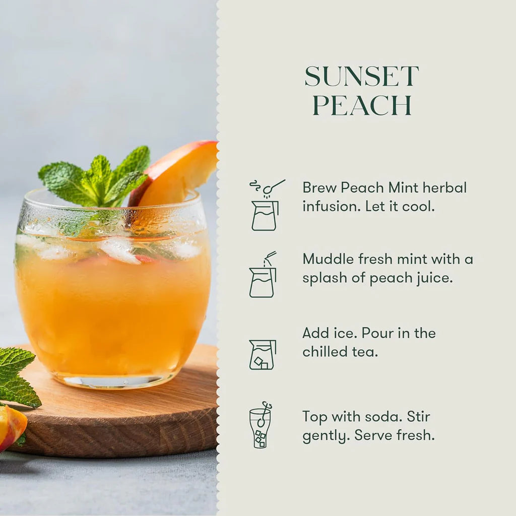 Luxmi Tea Organic Fruity Sunset Peach Mint
