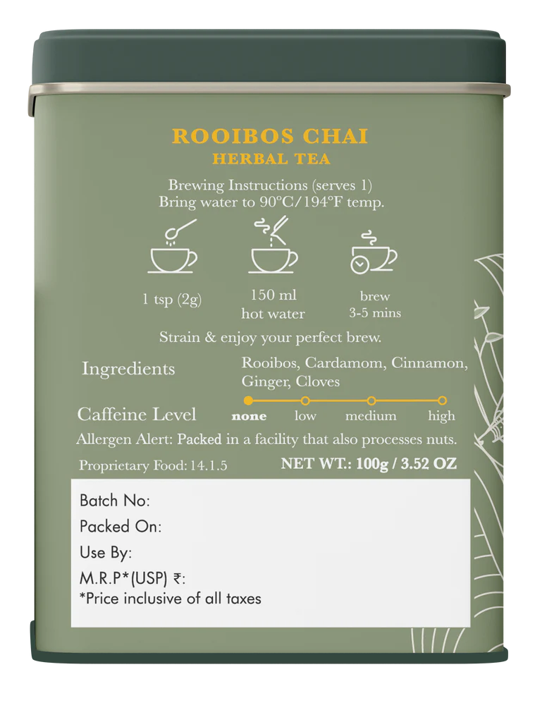 Luxmi Tea Rooibos Chai Herbal Tea Pack