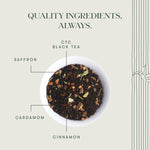Luxmi Tea Saffron Spice Chai Ingredients