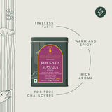 Luxmi Tea Bold and Spicy Kolkata Masala Chai Organic Assam CTC Blend with Ginger, Cardamom and Cinnamon - A Tribute to the City of Joy