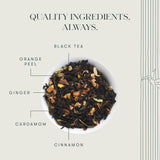 Luxmi Tea Citrusy Orange Spice Organic Darjeeling Black Tea Blend with Warm Undertones