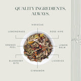 Luxmi Tea Organic Blueberry Super Herbal Infusion with Zesty Hibiscus, Orange Peel, and Cinnamon - Anytime Pick-Me-Up