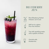 Luxmi Tea Organic Blueberry Super Herbal Infusion with Zesty Hibiscus, Orange Peel, and Cinnamon - Anytime Pick-Me-Up