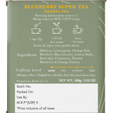 Luxmi Tea Organic Blueberry Super Herbal Infusion with Zesty Hibiscus, Orange Peel, and Cinnamon - Anytime Pick-Me-Up