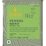 Luxmi Tea Organic Fennel Mint Herbal Infusion for Detox and Digestion - Perfect Post-Meal Blend